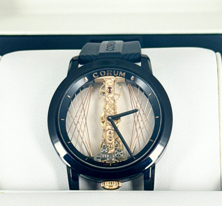 Corum Golden Bridge Art Deco 43mm Round Full SET 99% NEW