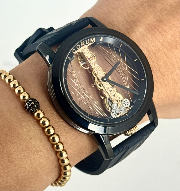 Corum Golden Bridge Art Deco 43mm Round Full SET 99% NEW