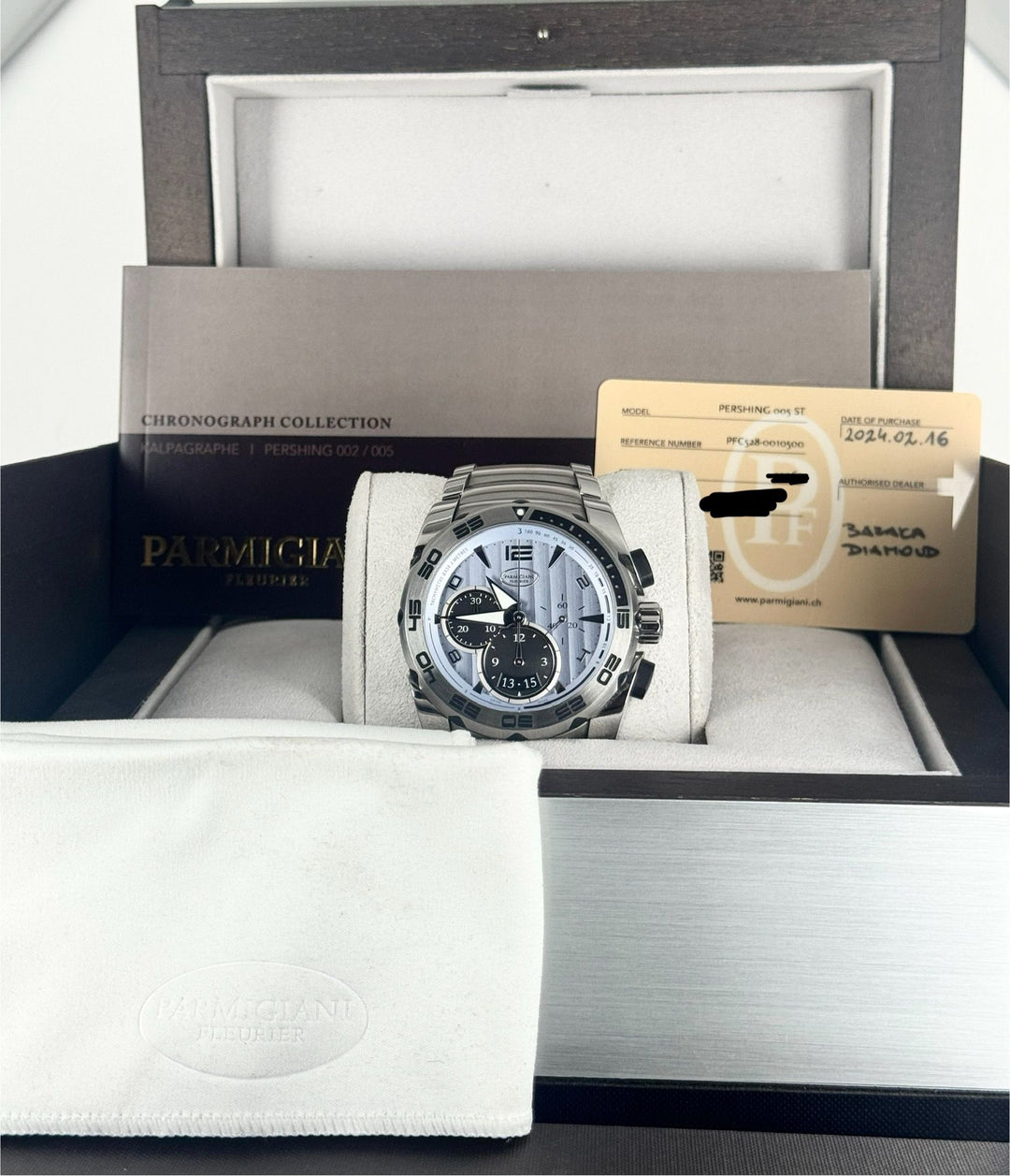 Parmigiani Fleurier Pershing 005 Chronograph with box and papers 2024 like new