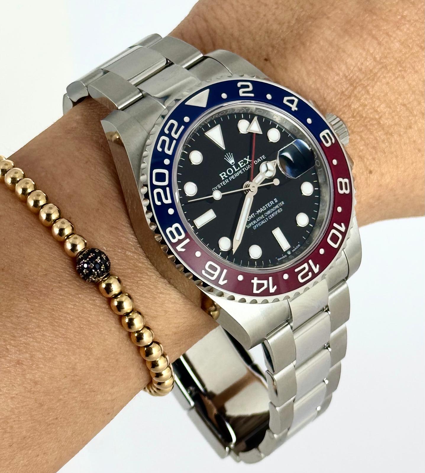 Rolex GMT-Master II Pepsi am Oyster-Band, Full Set, brandneu