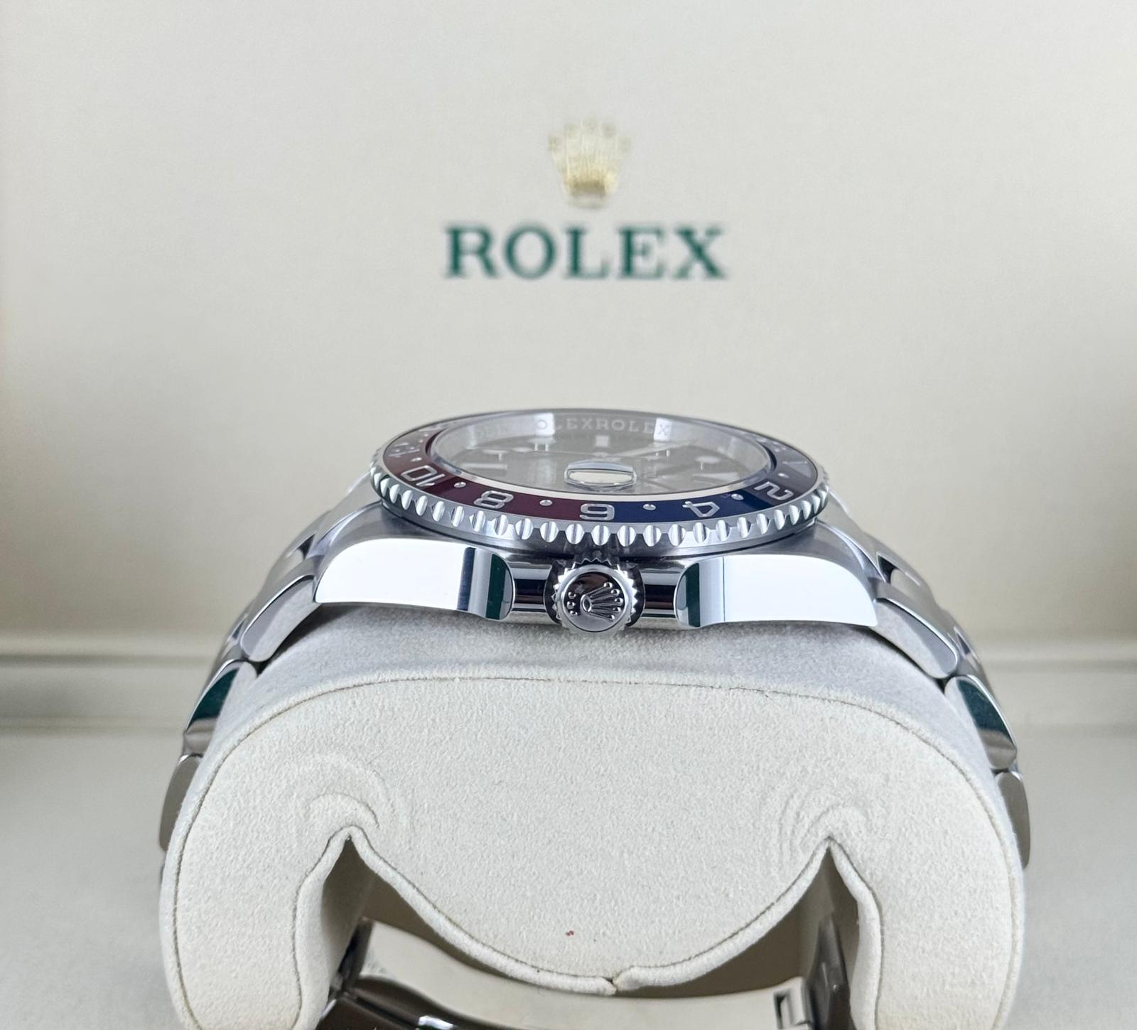 Rolex GMT-Master II Pepsi am Oyster-Band, Full Set, brandneu