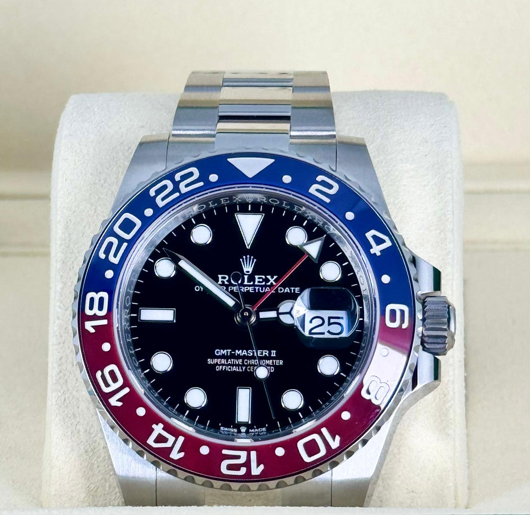 Rolex GMT-Master II Pepsi on Oystrer Full Set Brand New
