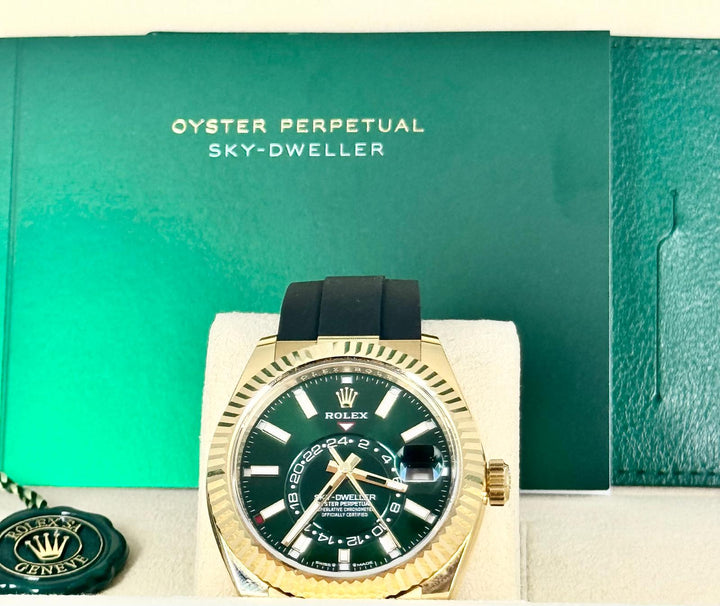 Rolex Sky-Dweller 2025 Full Set 99% New Green Dial