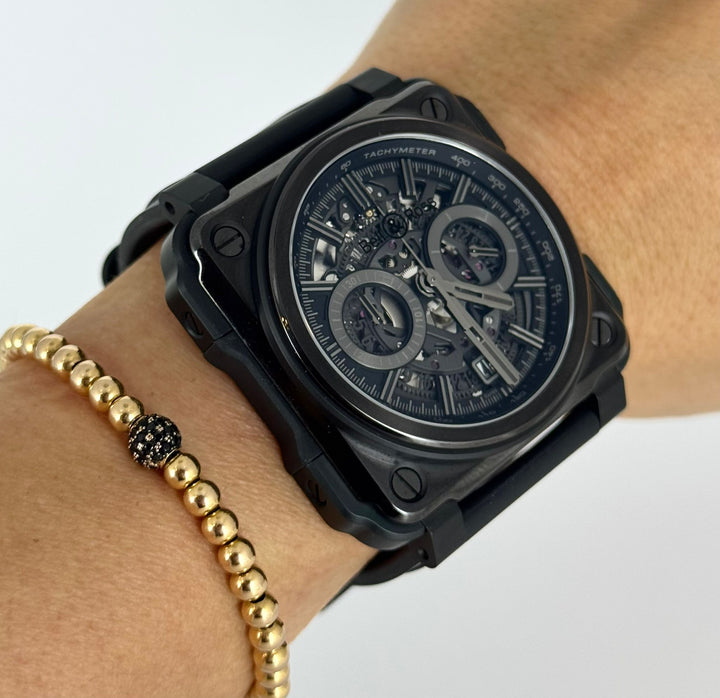 Bell & Ross BR-X1 PHANTOM Chronograph Full SET Like NEW 2023 RRP 18000 Euro PVD 45 mm Skeleton Chrono