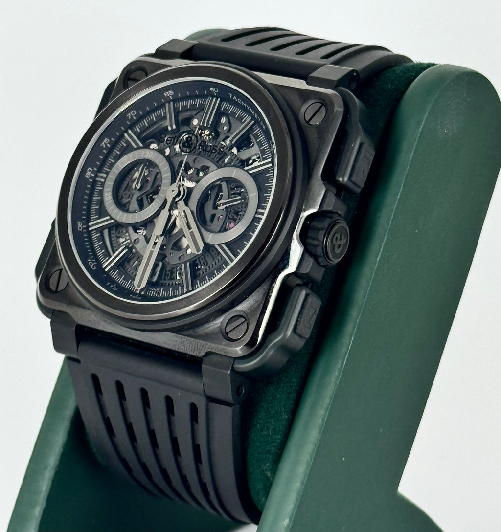 Bell & Ross BR-X1 Phantom Chronograph Full Set Wie neu 2023 UVP 18.000 Euro PVD 45 mm Skelett Chronograph