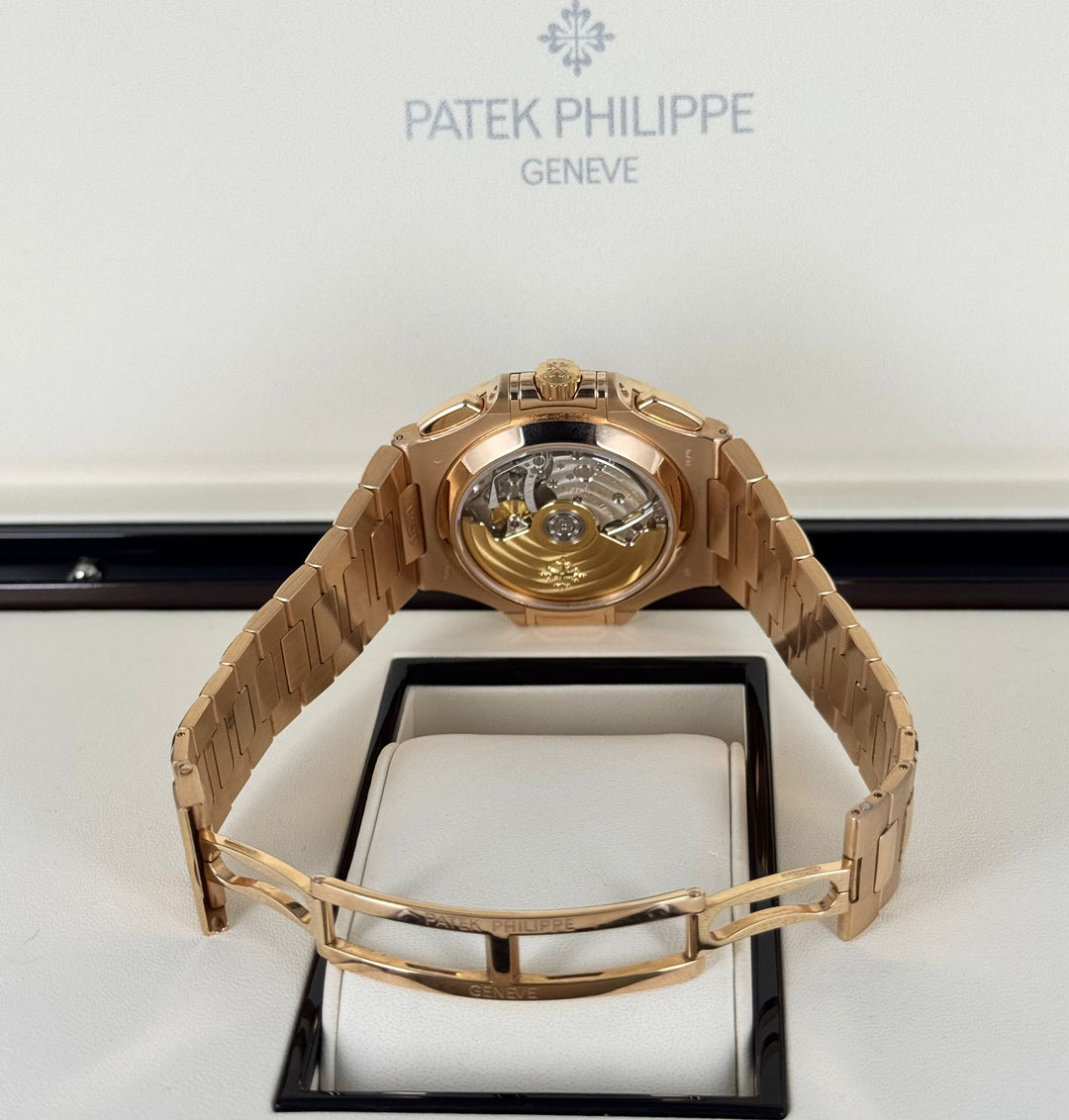 Patek Philippe Nautilus, Rose Gold, Chronograph, Full set