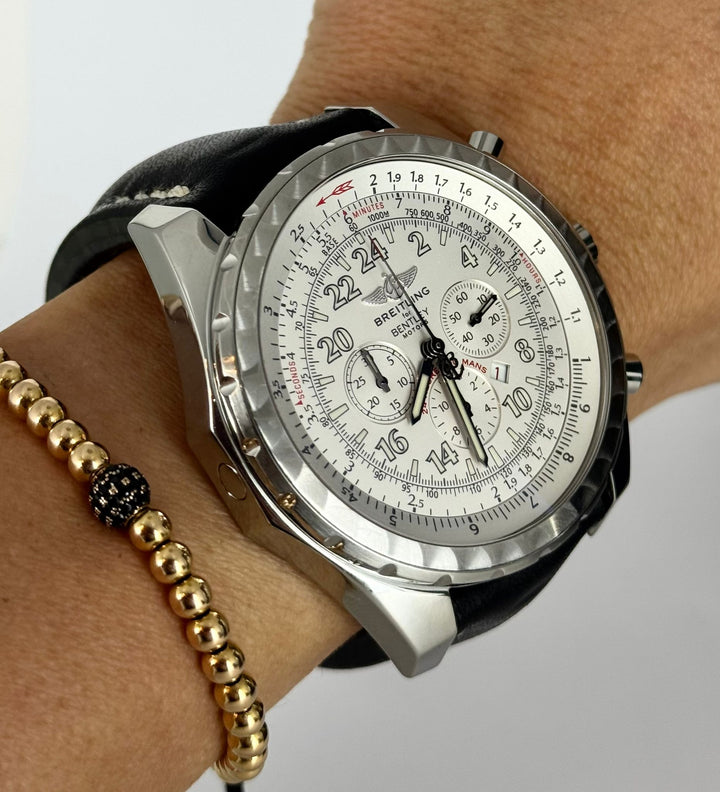 Breitling Bentley Le Mans FULL SET with LEather and Steel Straps !!!