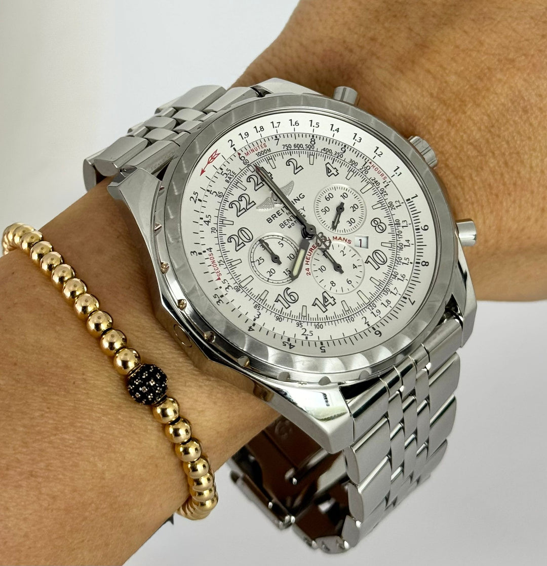 Breitling Bentley Le Mans FULL SET with LEather and Steel Straps !!!
