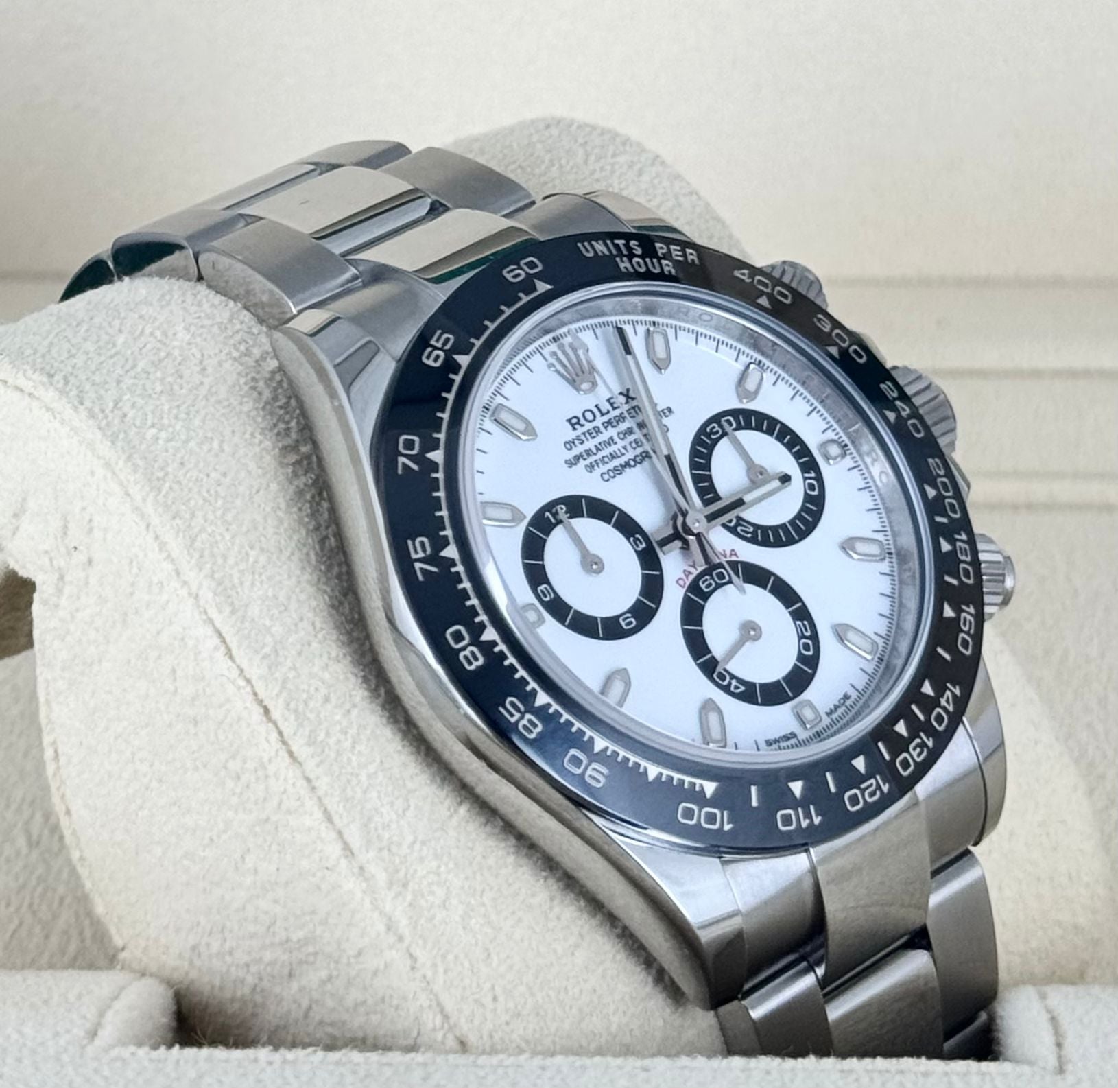 Rolex Daytona Panda 2020 Wie neu Box und Papiere Unpoliert