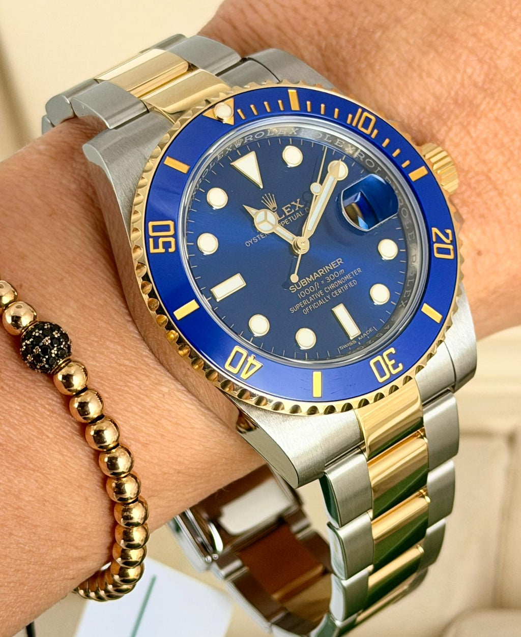 Rolex Submariner Date Bluesy 2018 EU-Papiere Box und Papiere wie neu