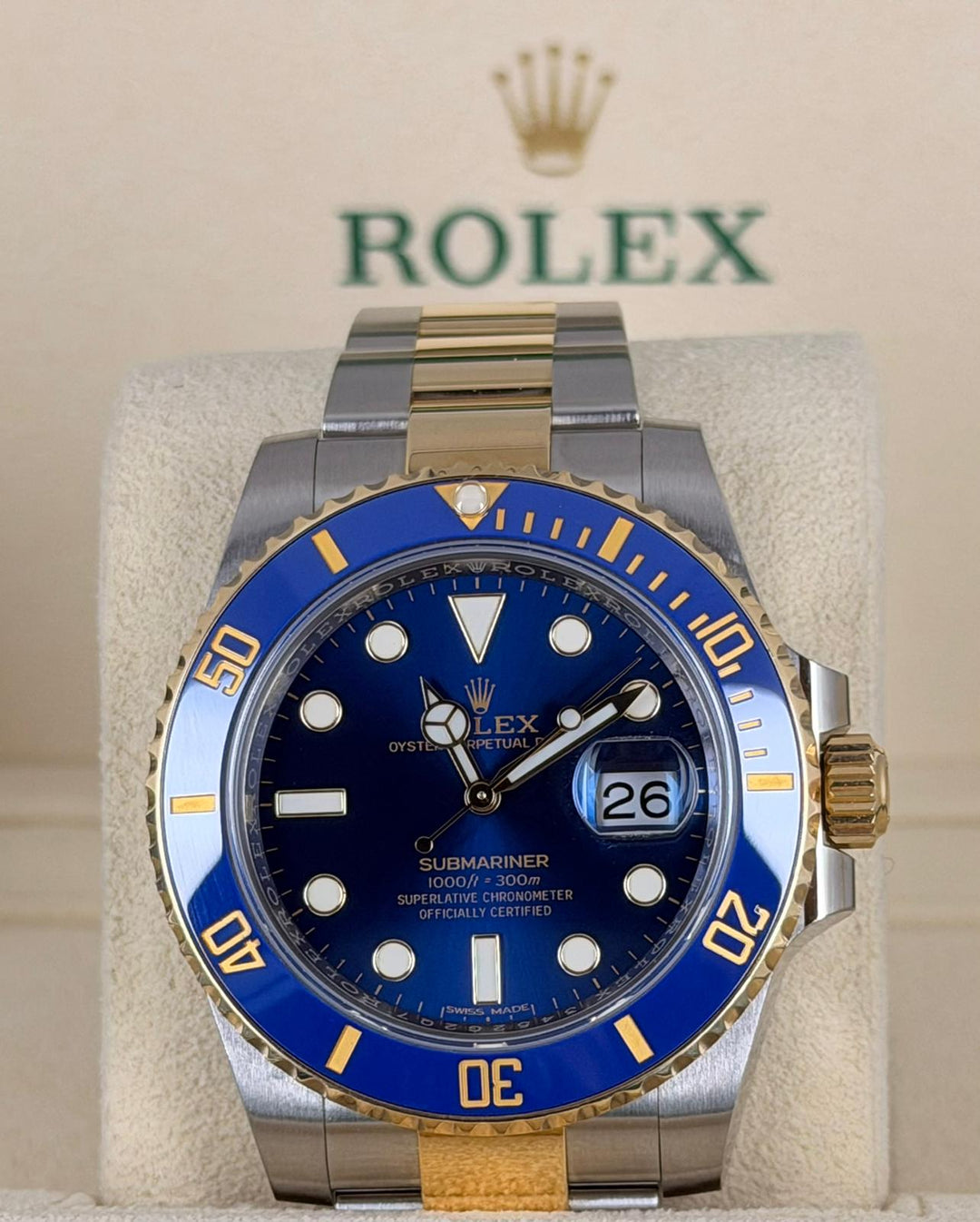 Rolex Submariner Date Bluesy 2018 EU papers Box and Papers Like New