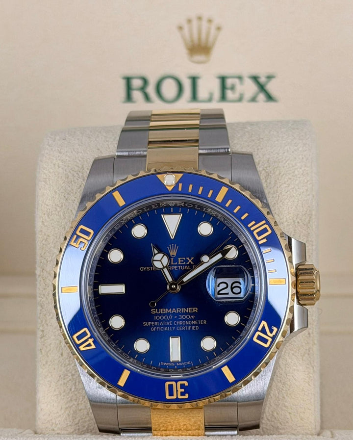 Rolex Submariner Date Bluesy 2018 EU papers Box and Papers Like New