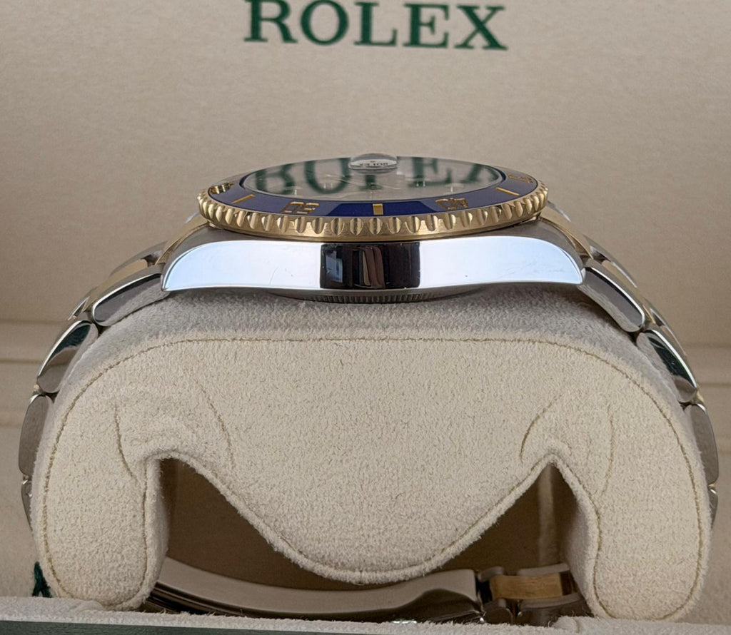 Rolex Submariner Date Bluesy 2018 EU-Papiere Box und Papiere wie neu