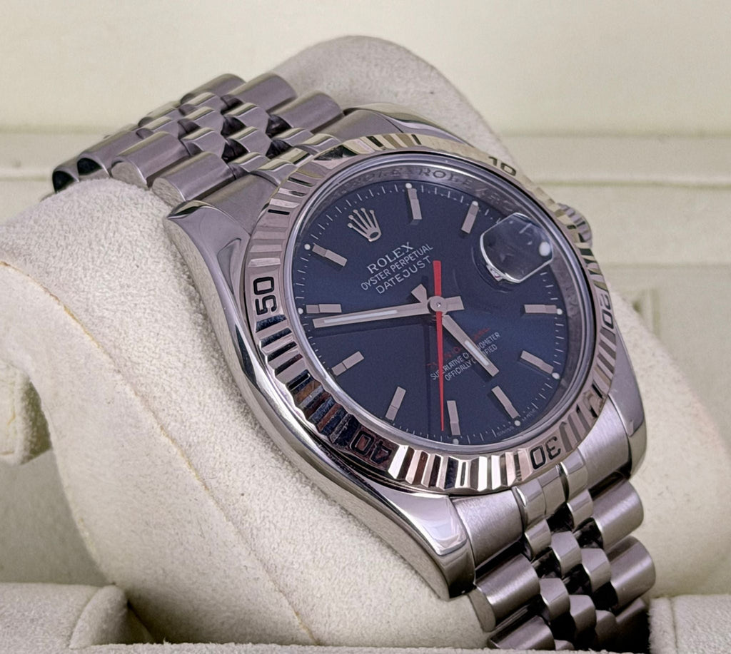Rolex Datejust Turn-O-Graph Turn-O-Graph blaues Zifferblatt Jubilé Komplettset 2008