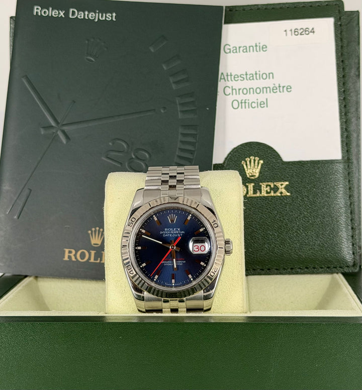 Rolex Datejust Turn-O-Graph Turn-O-Graph Blue Dial Jubille Full Set 2008