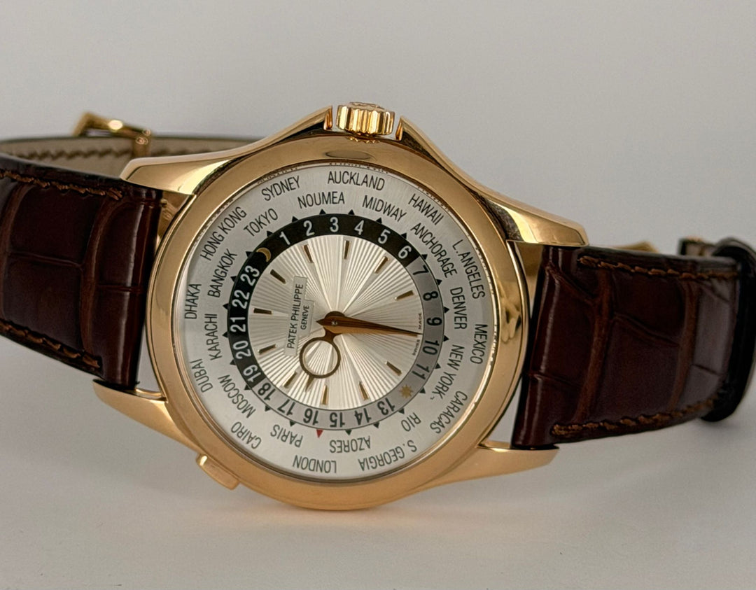 Patek Philippe World Time Rose Gold 18k Box and Papers 2008