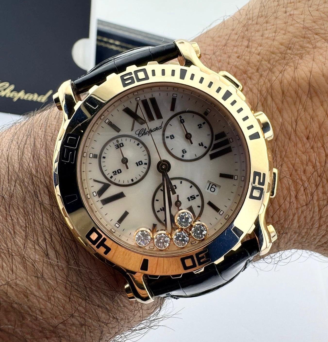 Chopard Happy Sport Chrono Diamonds Automatik 40 Happy mit Box und Papieren