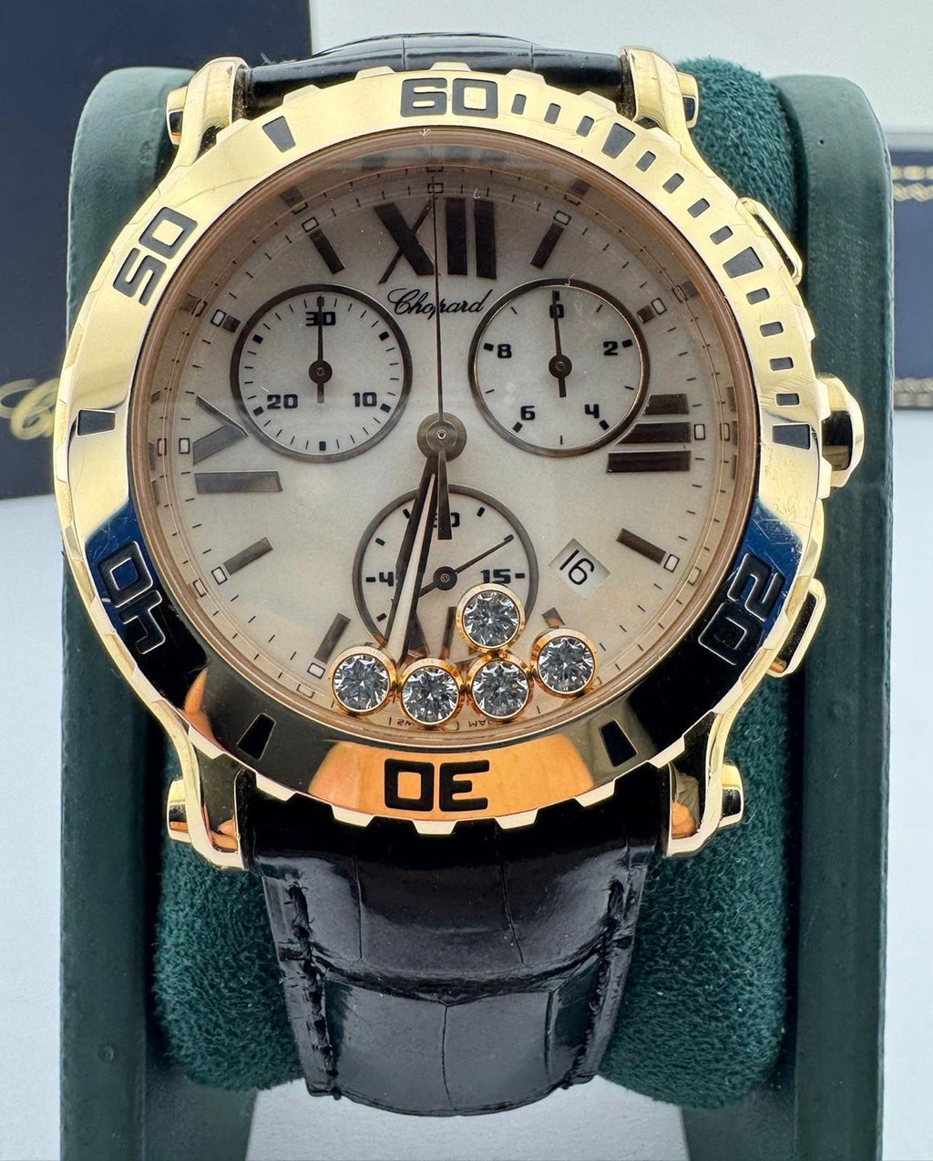 Chopard Happy Sport Chrono Diamonds Automatik 40 Happy mit Box und Papieren