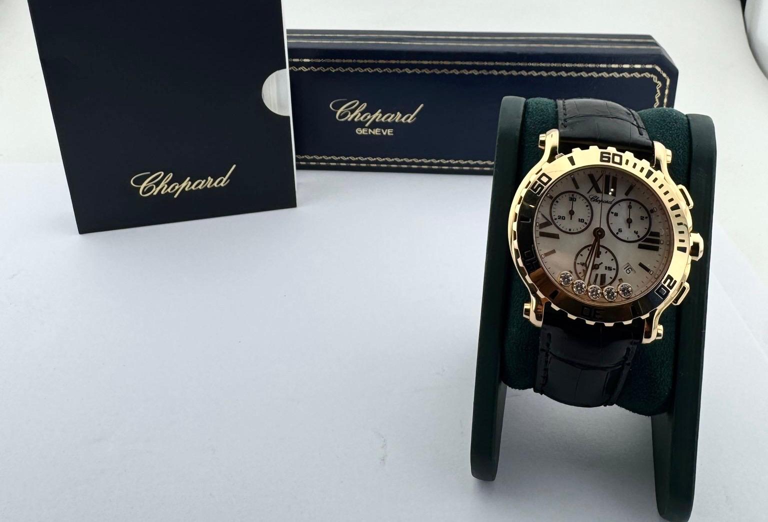 Chopard Happy Sport Chrono Diamonds Automatik 40 Happy mit Box und Papieren