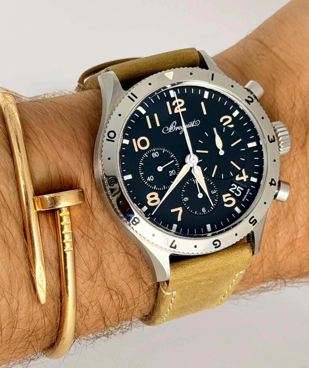 Breguet Type XX - XXI - XXII Chronograph Automatik 42 mm, Full Set, neu und ungetragen!