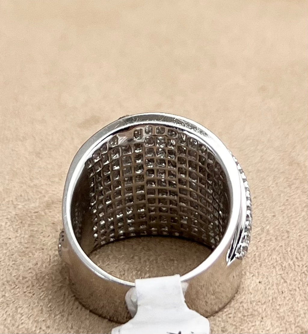 Blumen Pavé-Diamantring