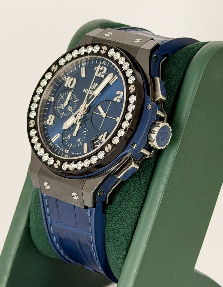 Hublot Big Bang Blue Diamonds full set mint Condition Like New
