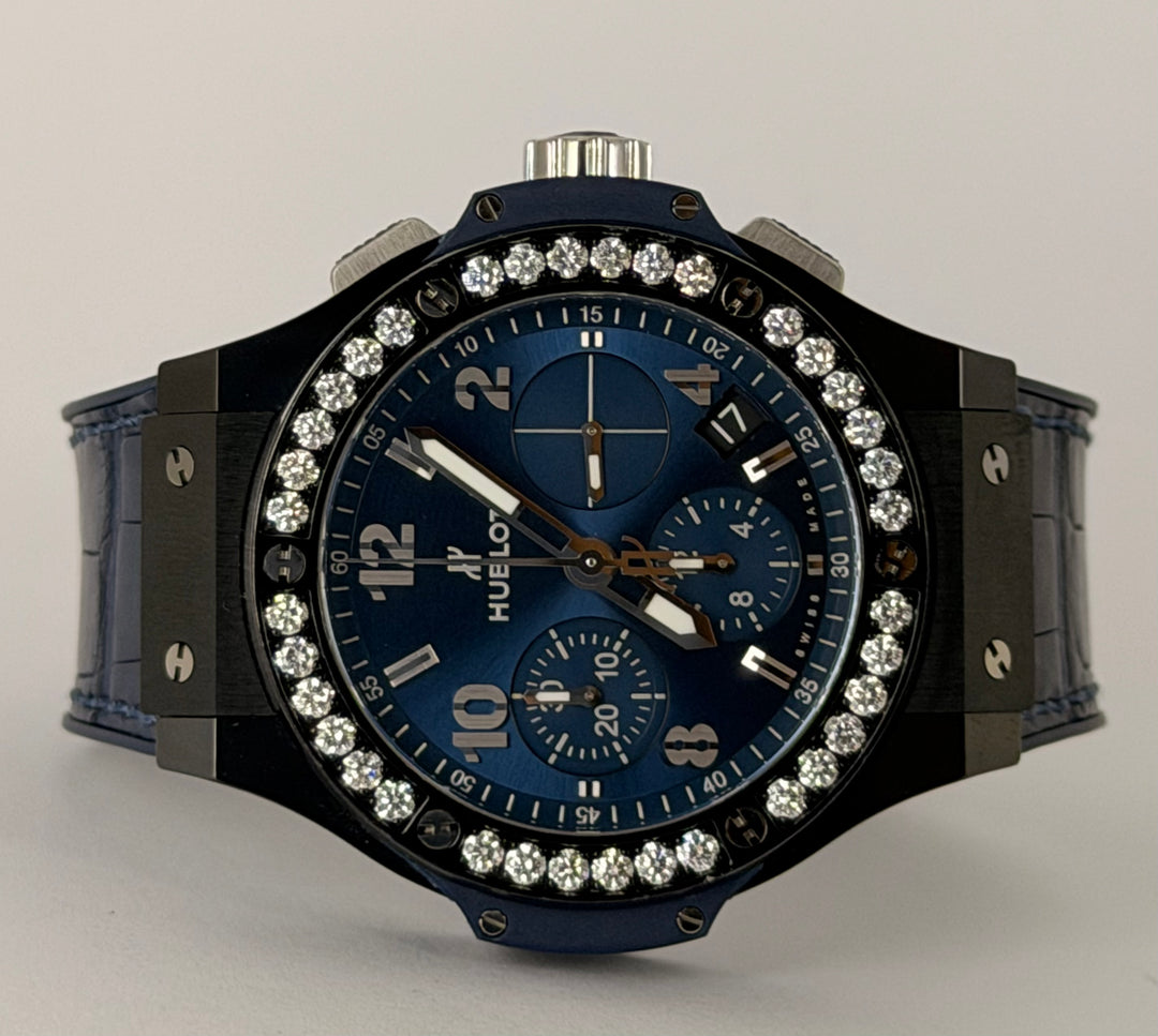 Hublot Big Bang Blue Diamonds full set mint Condition Like New
