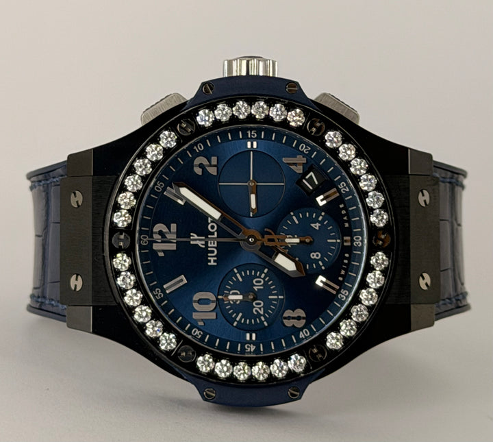 Hublot Big Bang Blue Diamonds full set mint Condition Like New