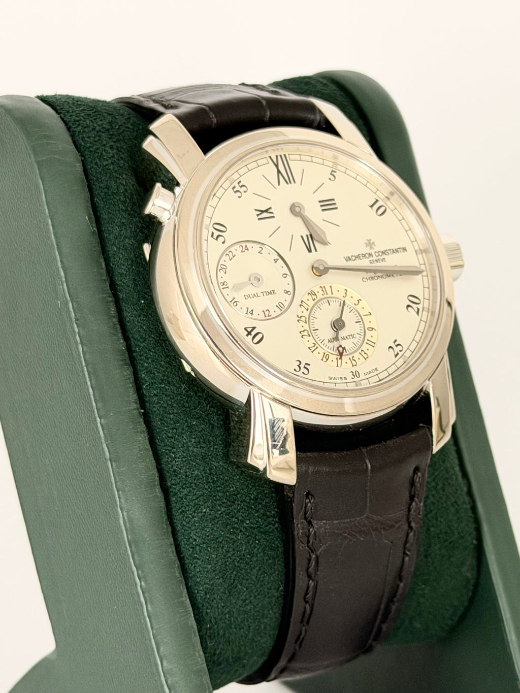 Vacheron Constantin Malte Dual Time Regulator Vollset Sammlerstück 18 Karat Weißgold