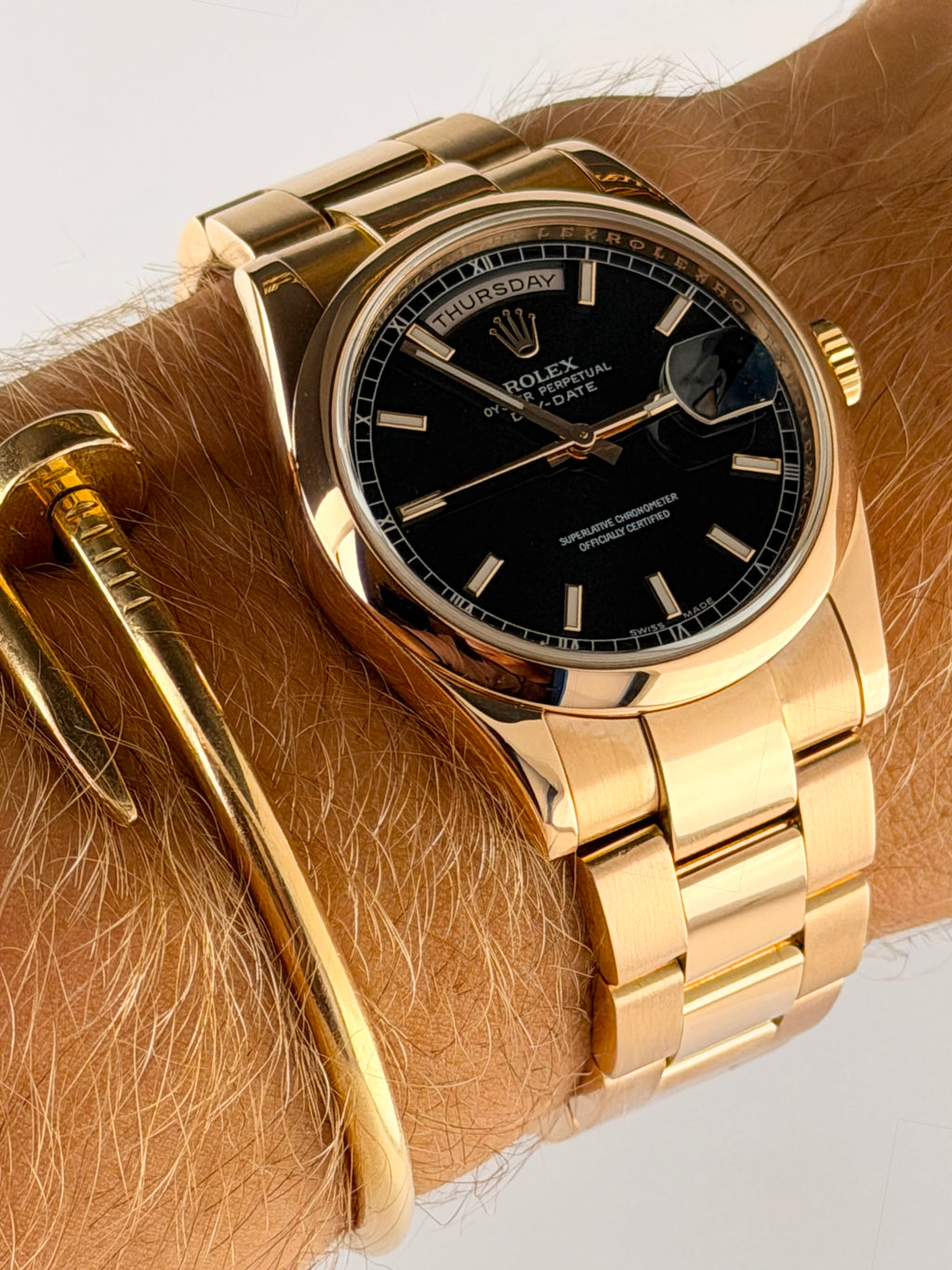 Rolex Day-Date 36, Komplettset, nach Service 2026, wie neu