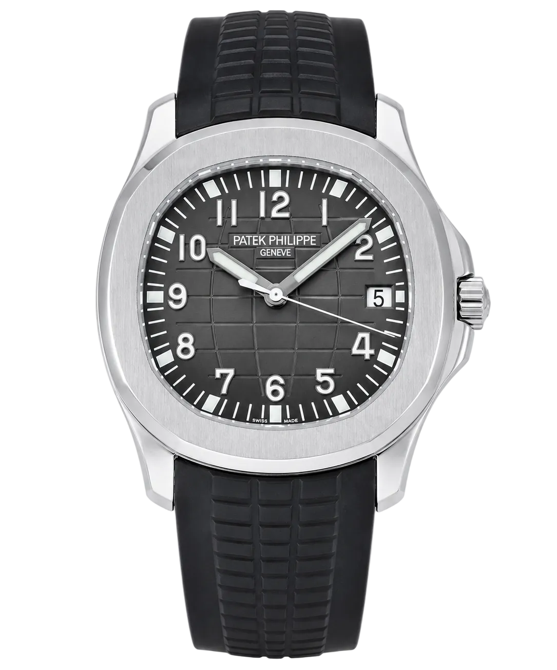 Patek Philippe Aquanaut, Komplettset, 2014, Schwarzes Zifferblatt, Kautschukarmband