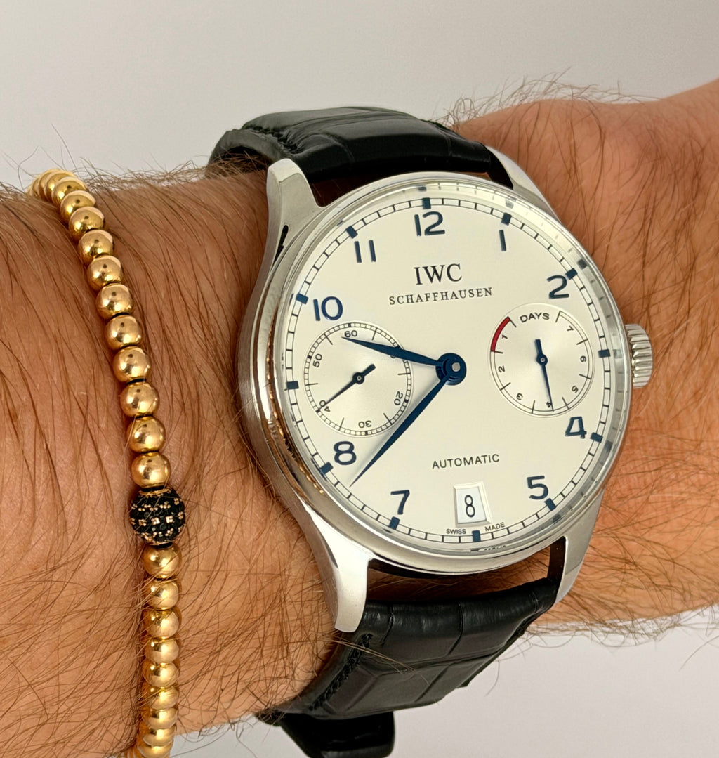 IWC Schaffhausen Portuguese Automatic IW5001 Full Set Blau, neuwertiger Zustand