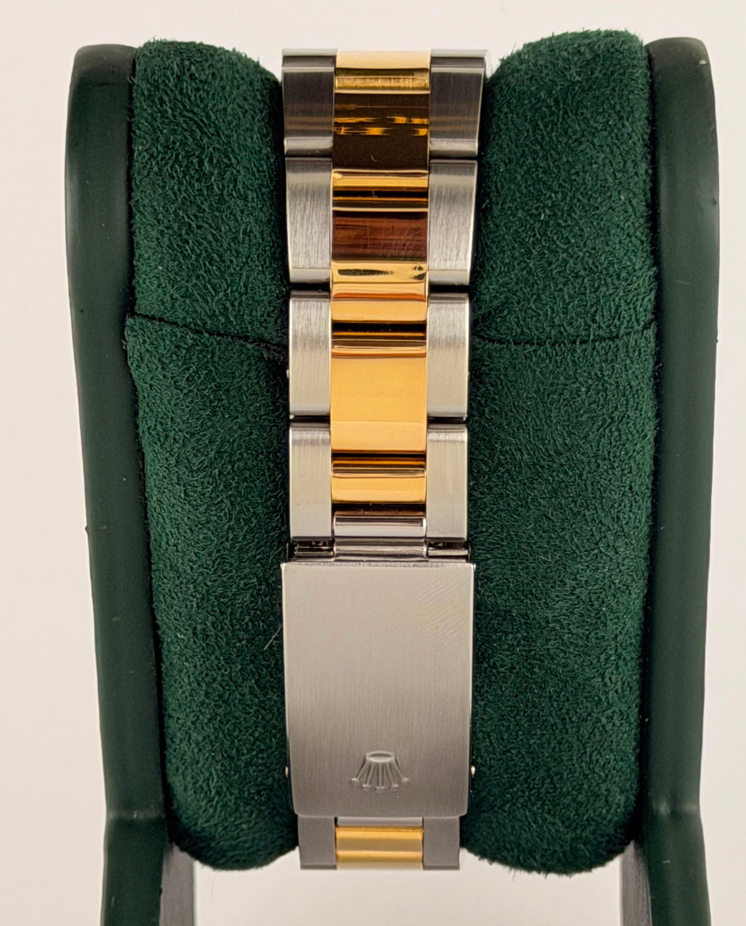 Rolex Oyster Perpetual, Stahl und 18 Karat Gold, Komplettset, 2005, nach Service
