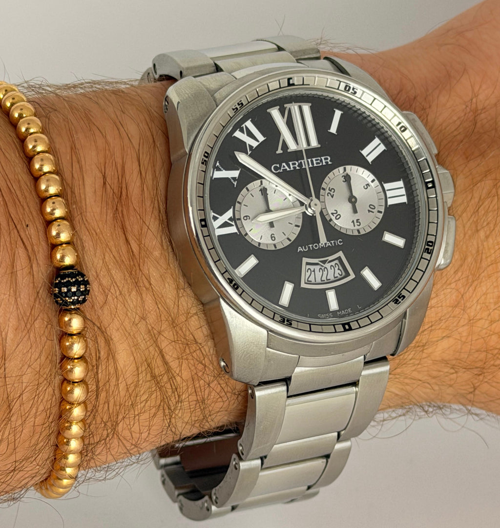 Cartier Calibre de Cartier Chronograph Mit Box und Papieren Wie Neu