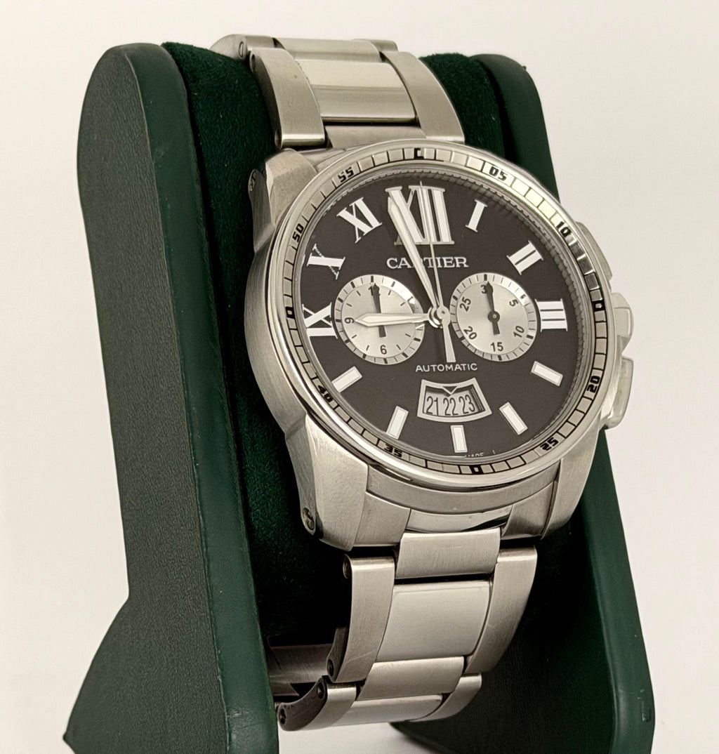 Cartier Calibre de Cartier Chronograph Mit Box und Papieren Wie Neu