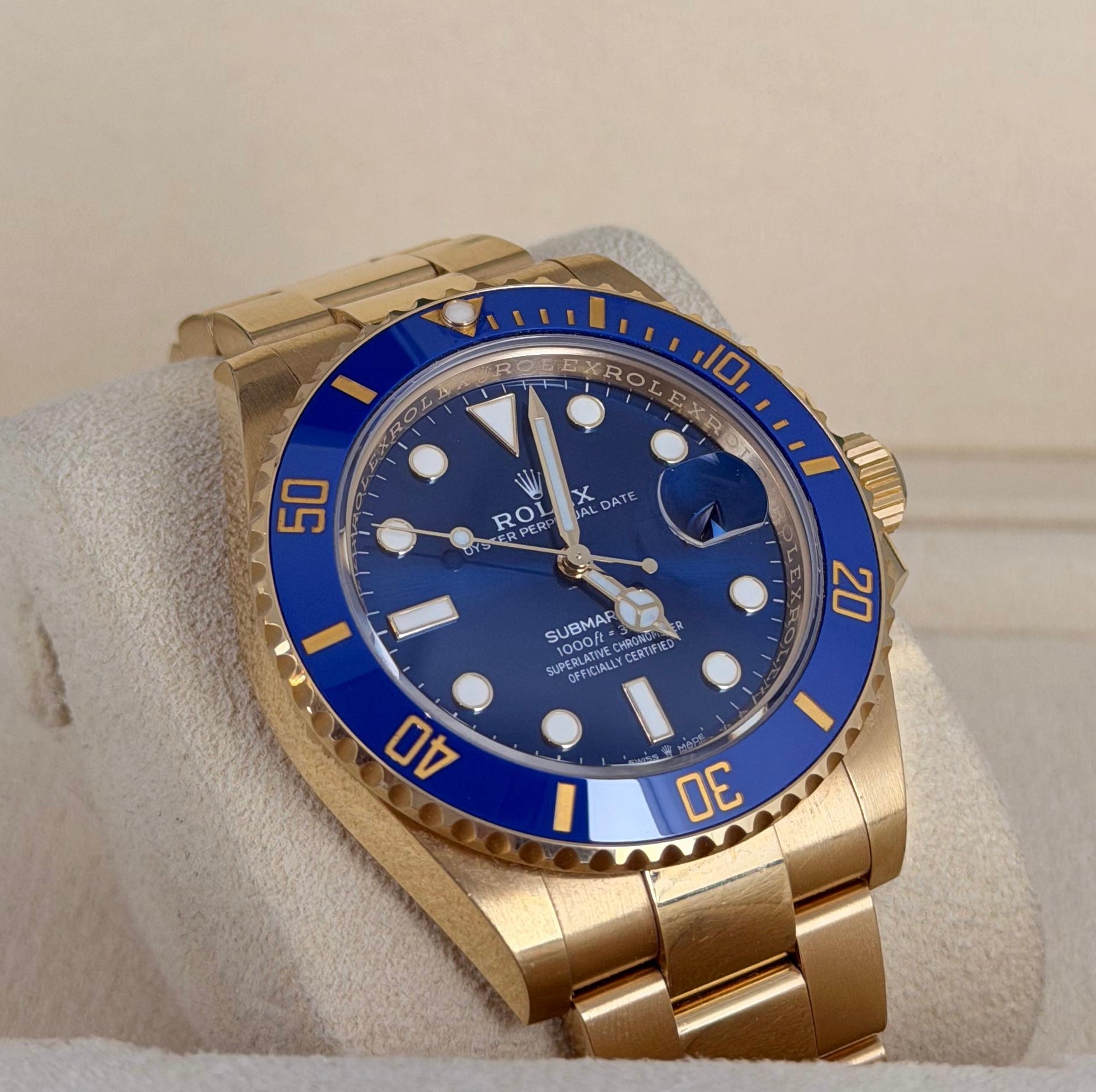 Rolex Submariner Date Blaues Zifferblat Box Und Papieren 2023 BJ