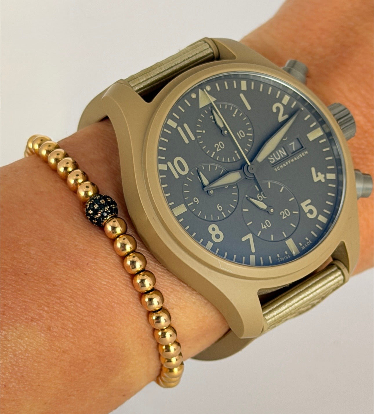 IWC Pilot Chronograph Top Gun 41 Top Gun Mojave Desert Uhr Chronograph 2024 wie neu, Full Set, Zustand neuwertig