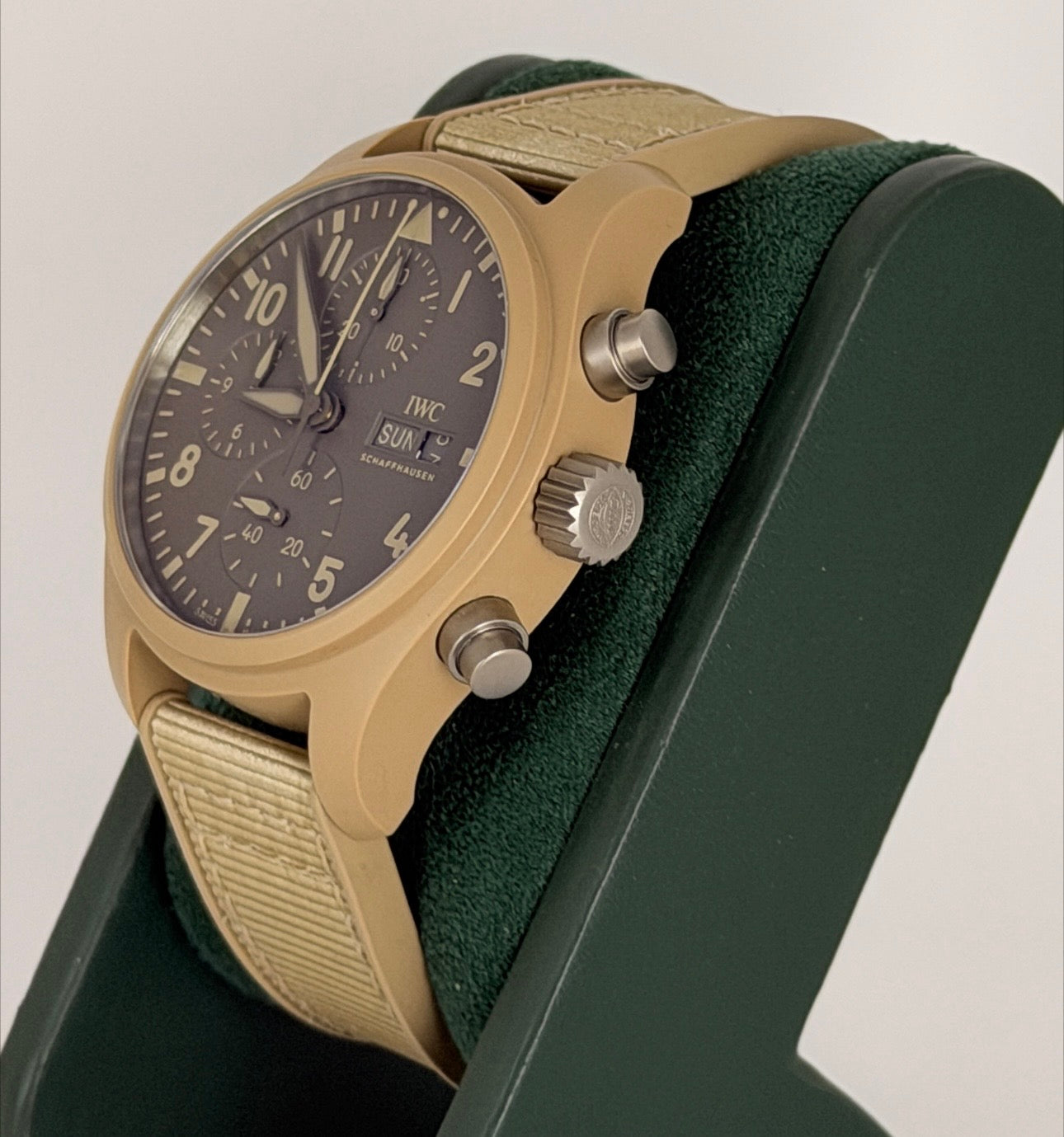 IWC Pilot Chronograph Top Gun 41 Top Gun Mojave Desert Uhr Chronograph 2024 wie neu, Full Set, Zustand neuwertig