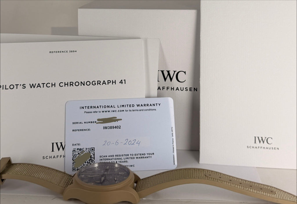 IWC Pilot Chronograph Top Gun 41 Top Gun Mojave Desert Uhr Chronograph 2024 wie neu, Full Set, Zustand neuwertig