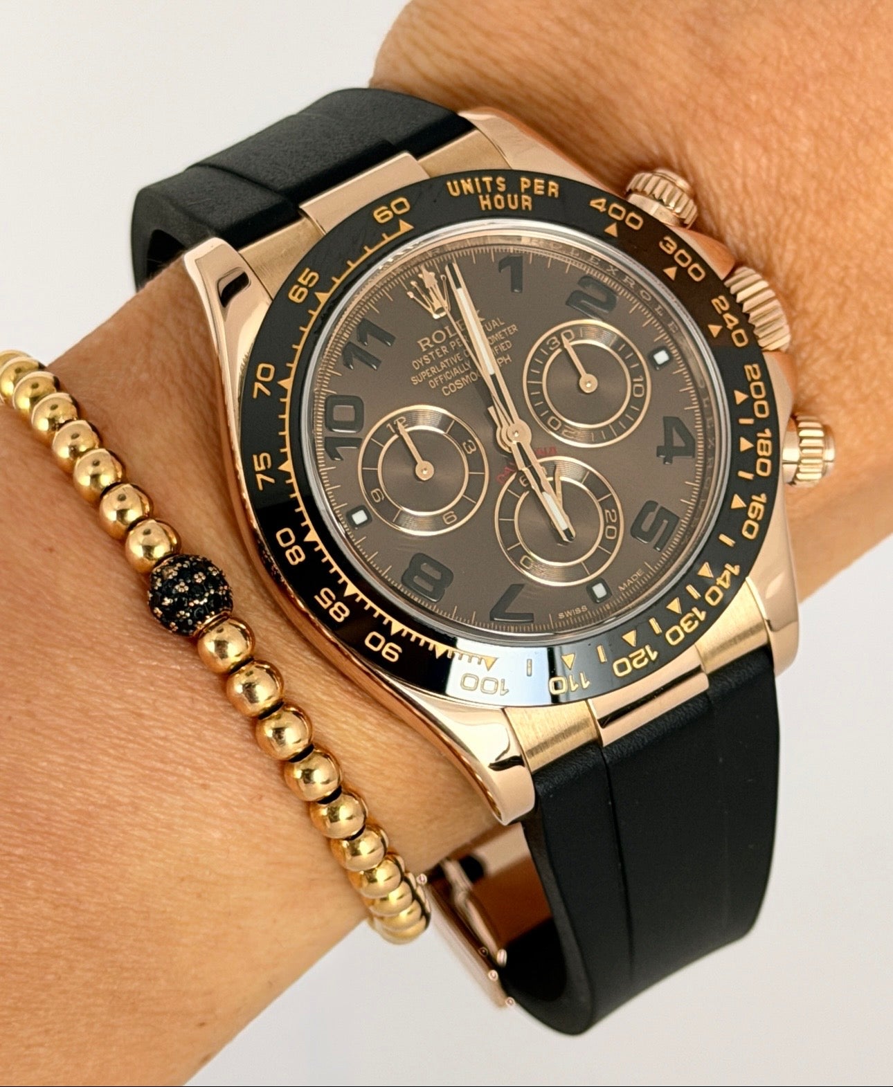 Rolex Daytona Schokoladen-Zifferblatt, 2013, LC 100, Box und Papiere, Mint-Zustand
