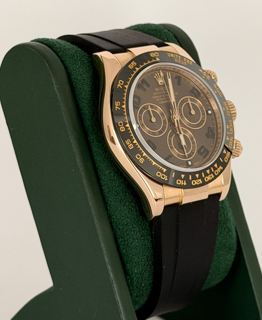 Rolex Daytona Schokoladen-Zifferblatt, 2013, LC 100, Box und Papiere, Mint-Zustand