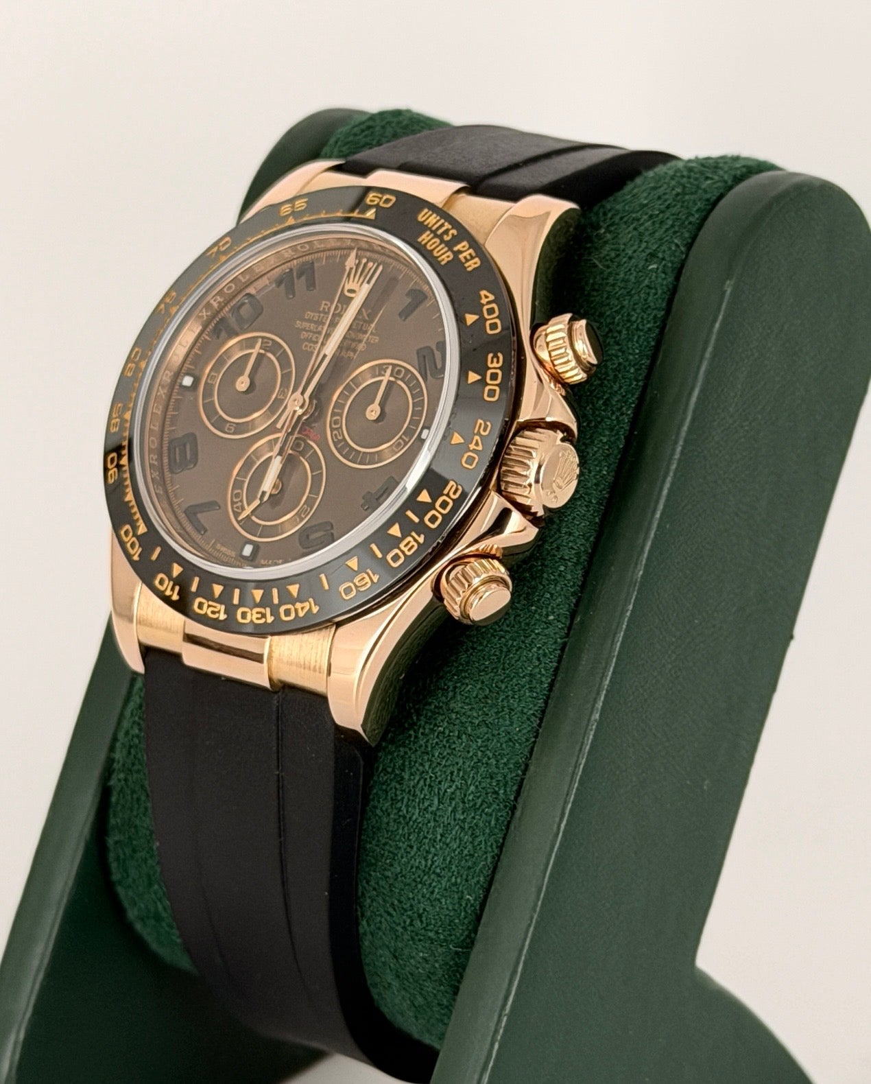 Rolex Daytona Schokoladen-Zifferblatt, 2013, LC 100, Box und Papiere, Mint-Zustand