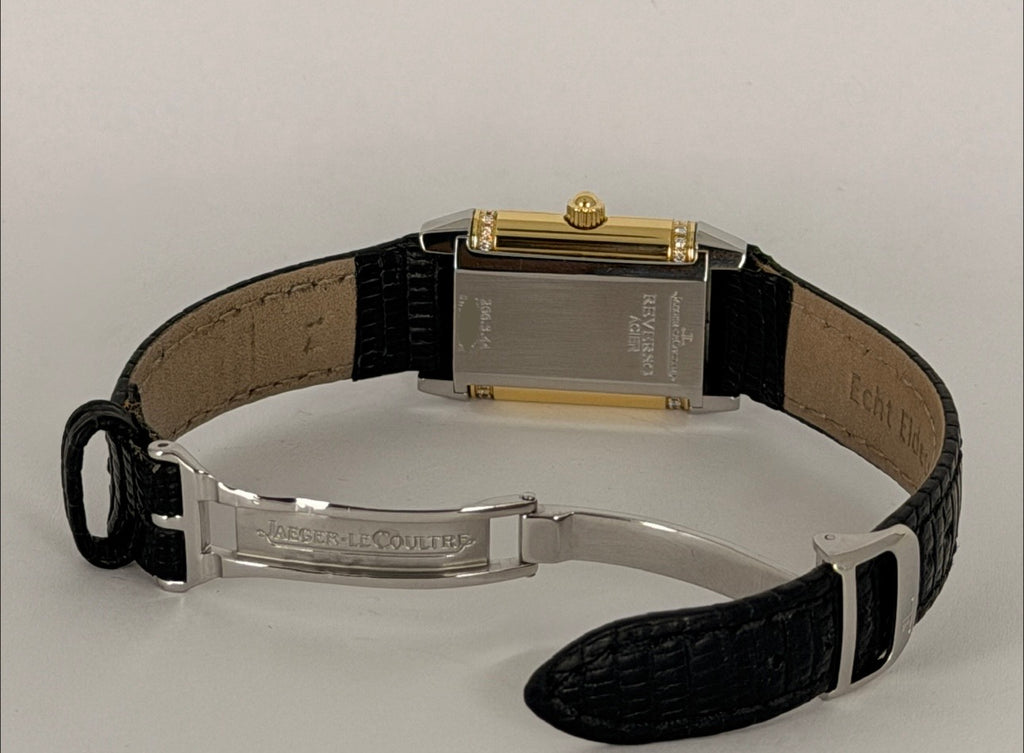 Jaeger-LeCoultre Reverso Duetto mit Box und Papieren, Werksdiamanten