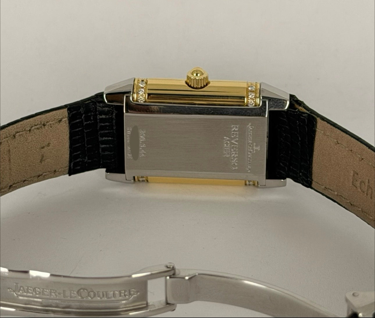 Jaeger-LeCoultre Reverso Duetto mit Box und Papieren, Werksdiamanten