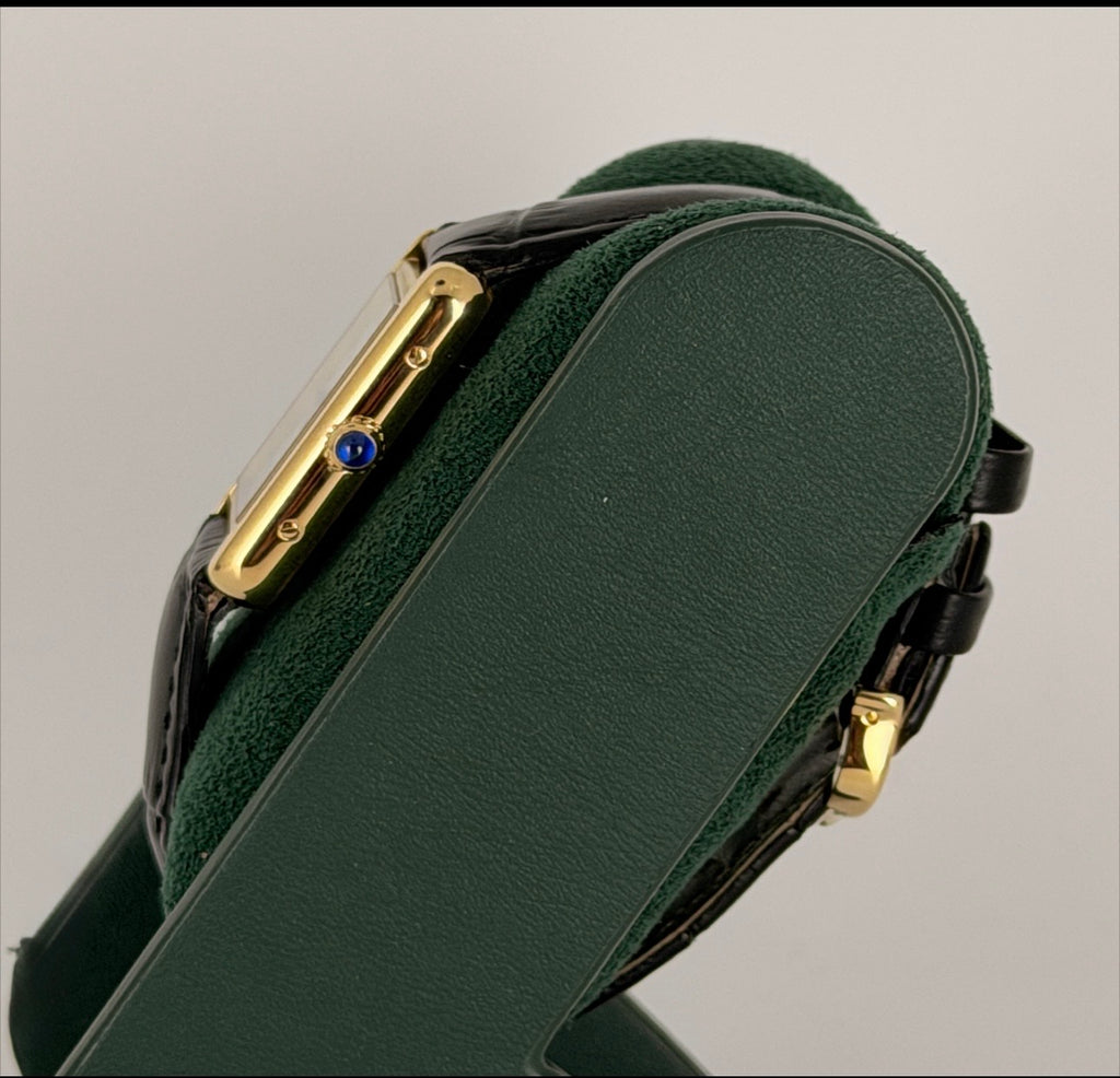 Cartier Tank Solo mit Box und Papieren, 18k-Goldgehäuse, Baujahr 2015