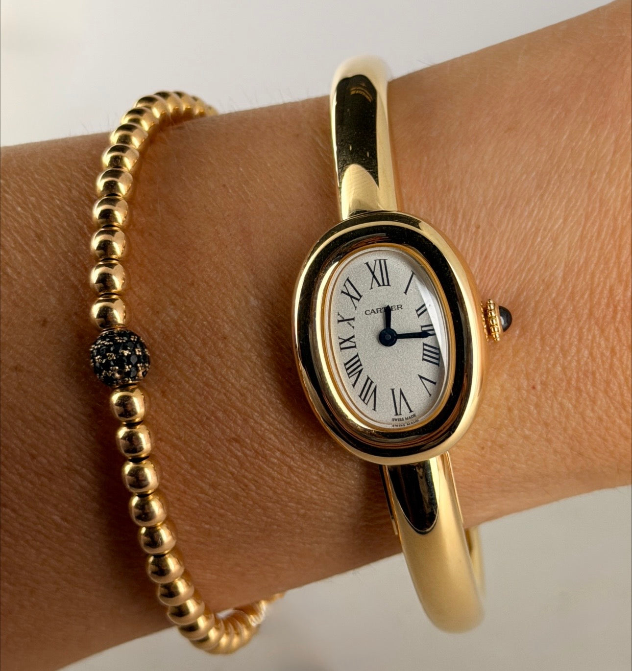 Cartier Baignoire WGBA0078, 18 Karat Gelbgold, neu, ungetragen, große Ausführung, Größe 16