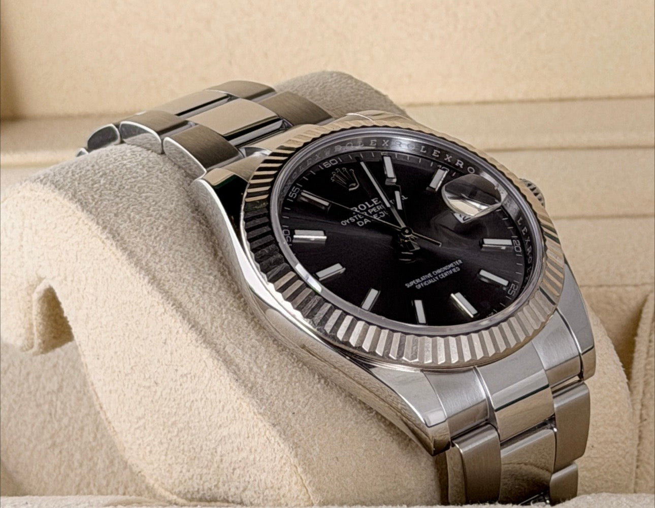 Rolex Datejust 41 Rhodium Zifferblat Wie Neu Zustand