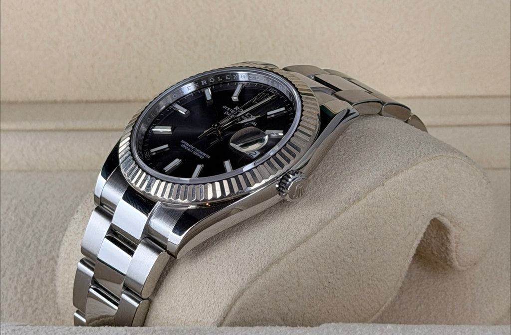Rolex Datejust 41 Rhodium Zifferblat Wie Neu Zustand