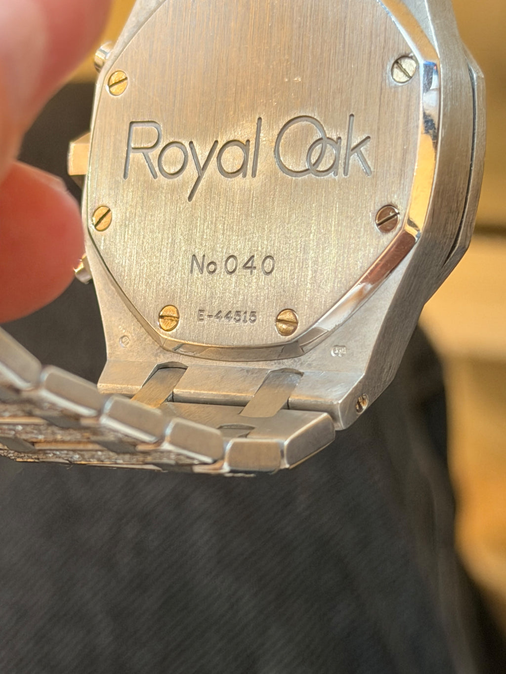 Audemars Piguet Royal Oak 39 mm Kasparov, 18 Karat Weißgold, Box und Archivauszug, nachträglich mit Diamanten besetzt, wie neu