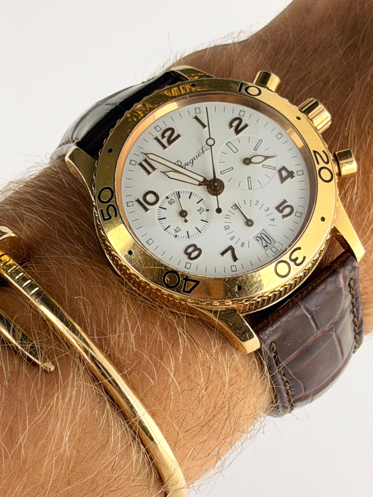 Breguet Type XX – XXI – XXII, XXI – XXII, Original-Box und -Papiere, nie poliert